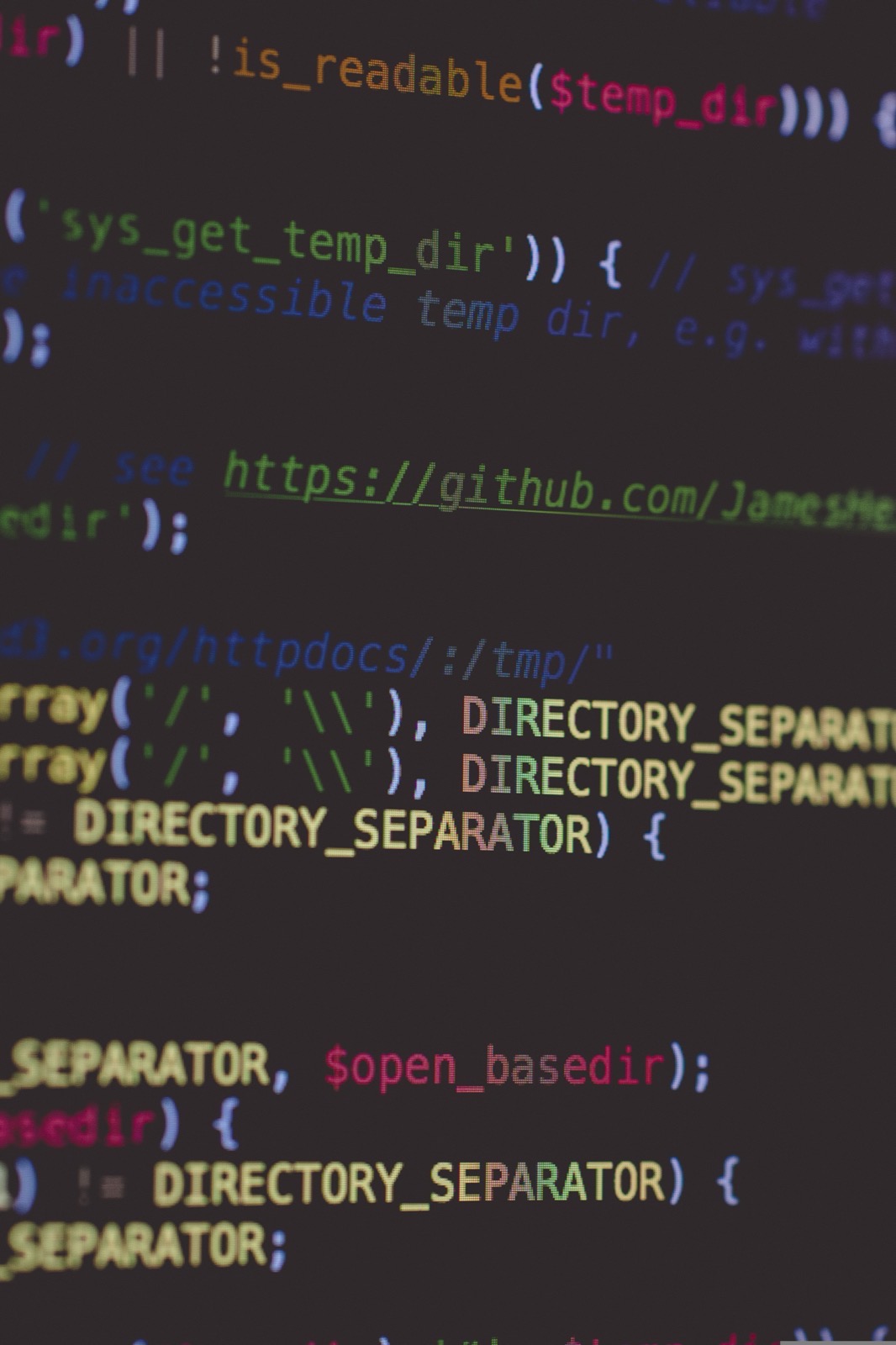 Hand-written code on screen